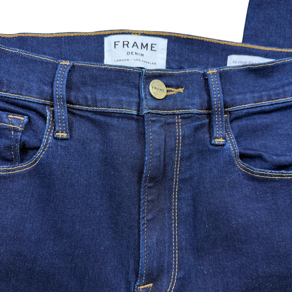 FRAME Ali High Rise Cigarette Jeans Grove Street Dark Wash AHRSKC712 Size 29